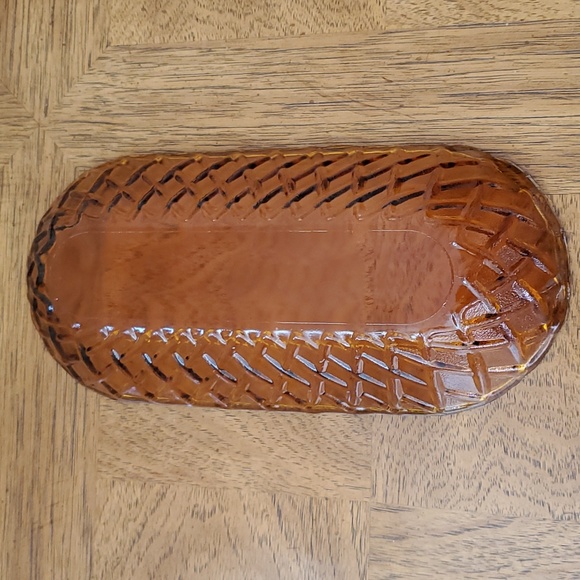 Indiana Glass Pretzel Pattern Relish Dish 💛 - Picture 4 of 5